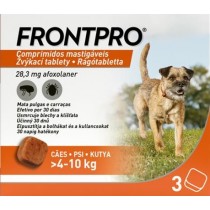 FRONTPRO S 28,3 mg žuvacie tablety pre psy >4–10 kg, 3 tbl.